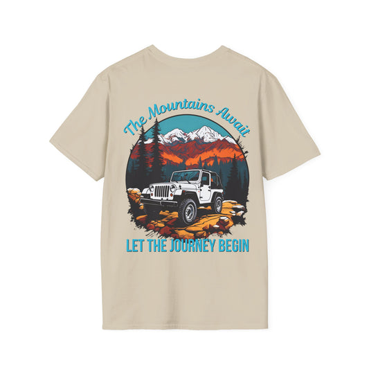 "The Mountains Await" Sand Tee