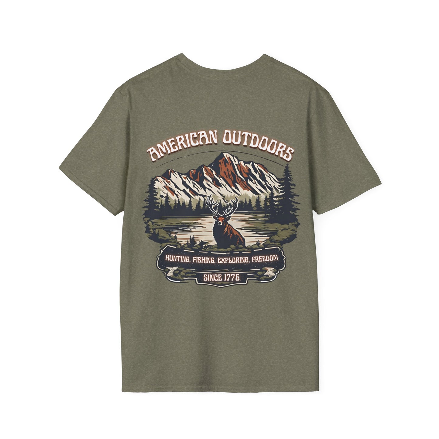 "American Outdoors" Heather Green Tee