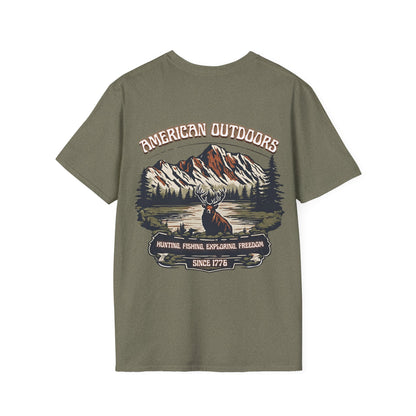 "American Outdoors" Heather Green Tee